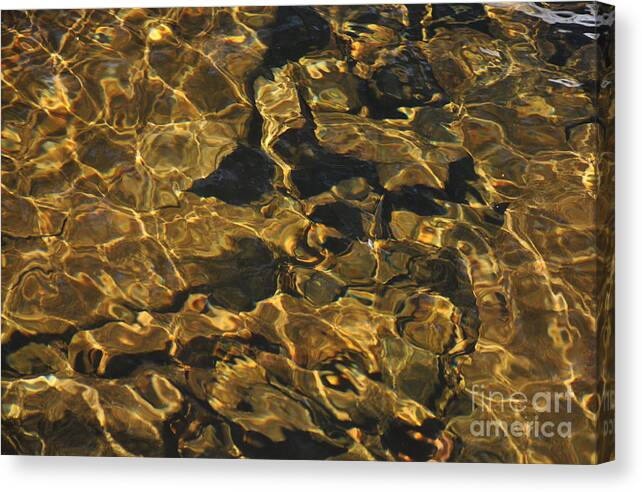  Canvas Print featuring the photograph Golden Waters by Mark Messenger