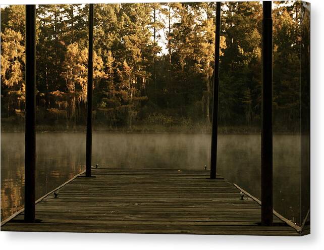 Caddo Canvas Print featuring the photograph Caddo Lake Dock by Snow White