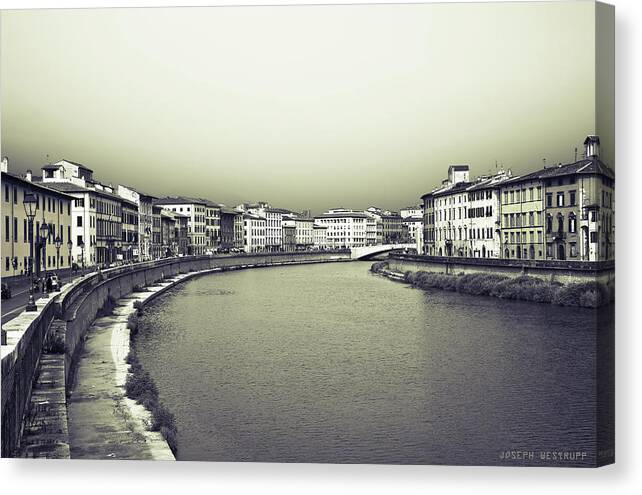 Pisa Canvas Print featuring the photograph Arno II by Joseph Westrupp