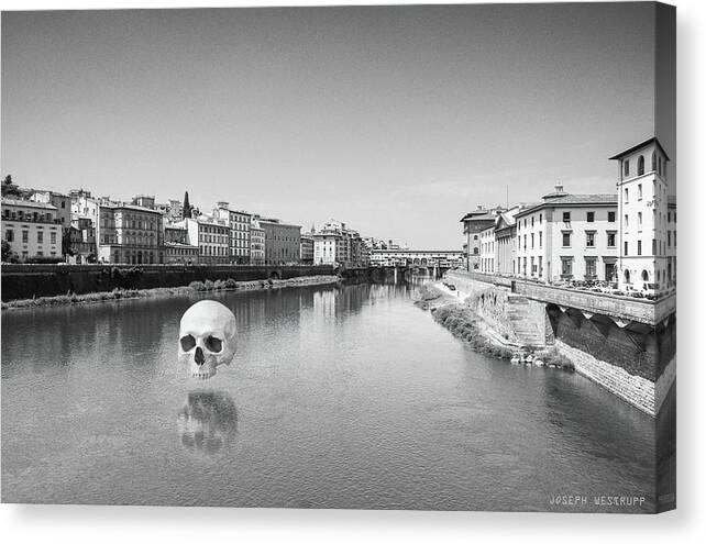 Skull Canvas Print featuring the photograph Interloping, Florence II by Joseph Westrupp