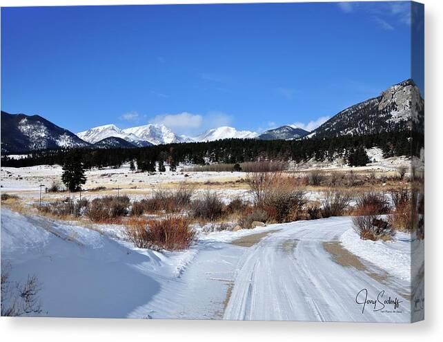 Scenic Canvas Print featuring the photograph Road To Moraine Flats DS #1 by Jerry Sodorff