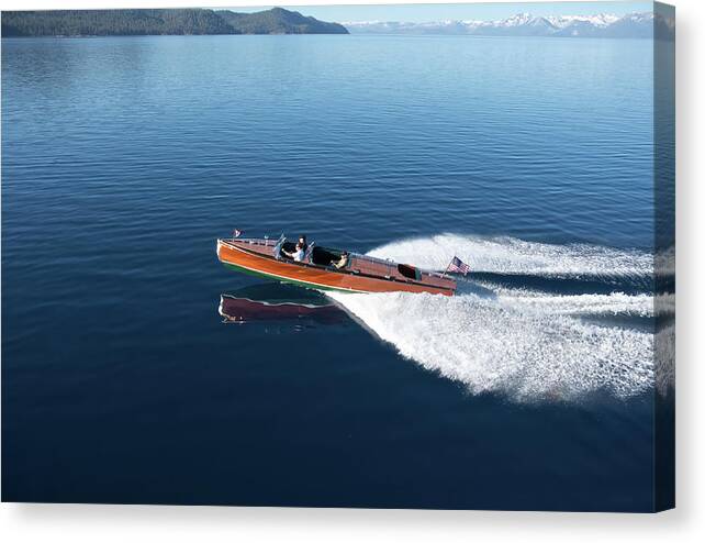 Thunderbird Canvas Print featuring the photograph Hacker Craft Lake Tahoe 31 by Steven Lapkin