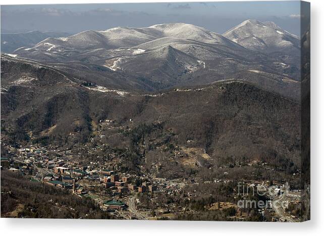 Appalachian State University Canvas Print featuring the photograph Appalachian State University in Boone NC by David Oppenheimer