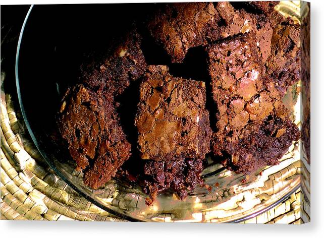 Chocolate Brownies Canvas Print featuring the photograph Chocolate Brownies Hawaiian Style by James Temple