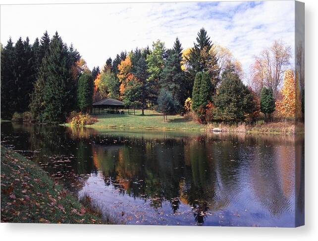 Autumn Colors Canvas Print featuring the photograph 102201-23 by Mike Davis