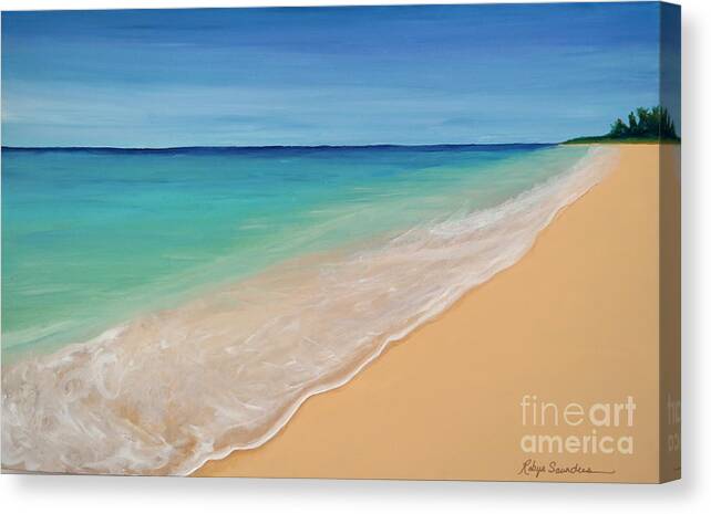Florida Canvas Print featuring the painting Tide Washing In by Robyn Saunders