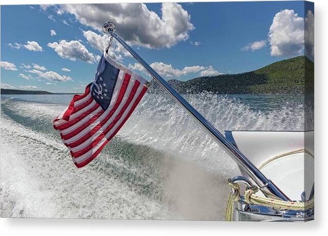 Whitefish Canvas Print featuring the photograph Stars and Stripes #31 by Steven Lapkin