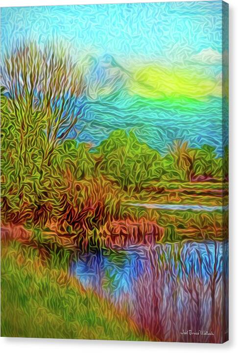 Joelbrucewallach Canvas Print featuring the digital art Breath Of Sunrise by Joel Bruce Wallach