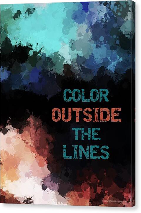 Color Canvas Print featuring the painting Color Outside The Lines by Gail Marten