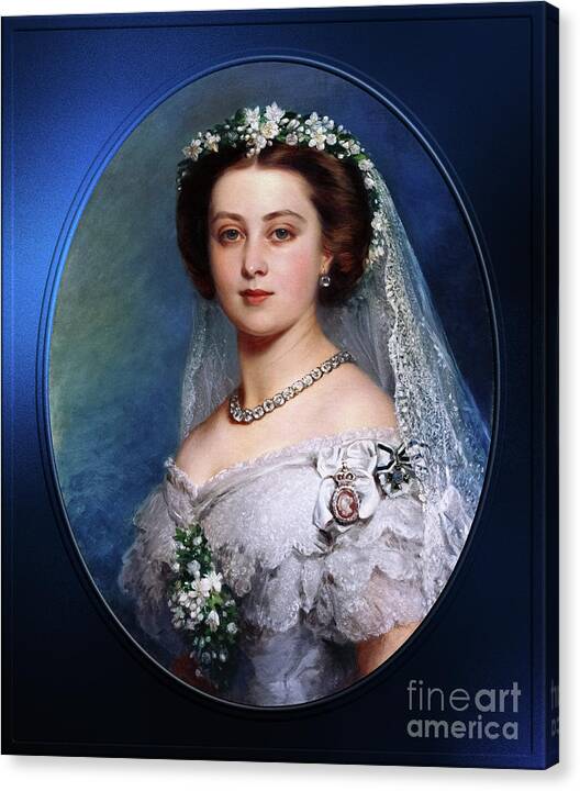 Victoria Canvas Print featuring the painting Victoria, Princess Royal by Frank Reynolds Classical Art Reproduction by Rolando Burbon