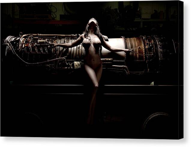 J79 Canvas Print featuring the photograph Jet City Girl by Dario Impini