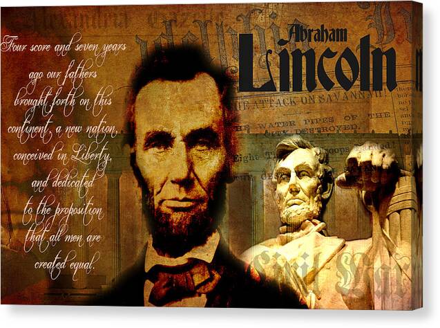 Lincoln Canvas Print featuring the digital art Lincoln by Greg Sharpe