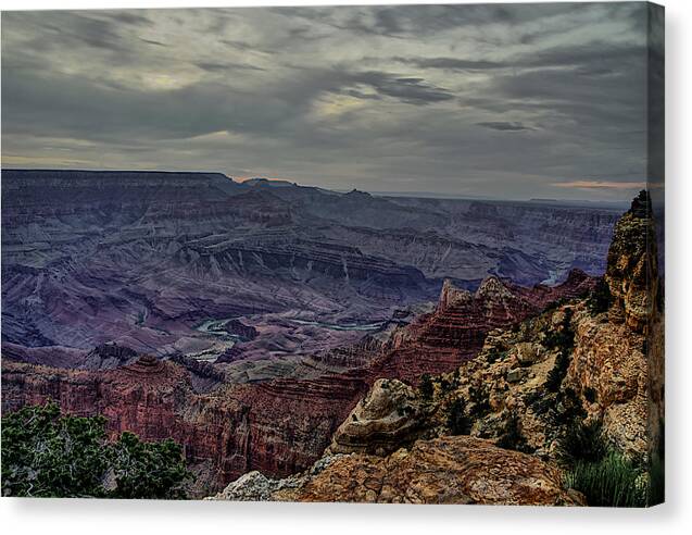 Arizona Canvas Print featuring the photograph South Rim of the Grand Canyon by Pam DeCamp