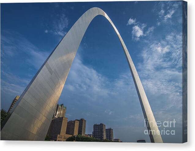 St. Louis Canvas Print featuring the photograph St. Louis Gateway Arch Sunrise by David Haskett II