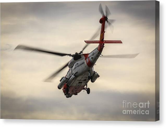 Sikorsky Mh-60t Jayhawk Canvas Print featuring the photograph Coast Guard MH-60T Jayhawk by Jason Ludwig Photography