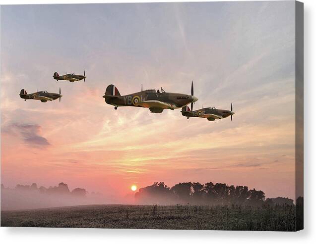 Raf Canvas Print featuring the digital art Four Of The Few by Mark Donoghue