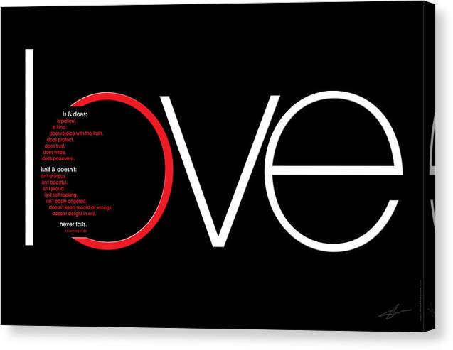 Love Canvas Print featuring the digital art Love Is And Does by Shevon Johnson