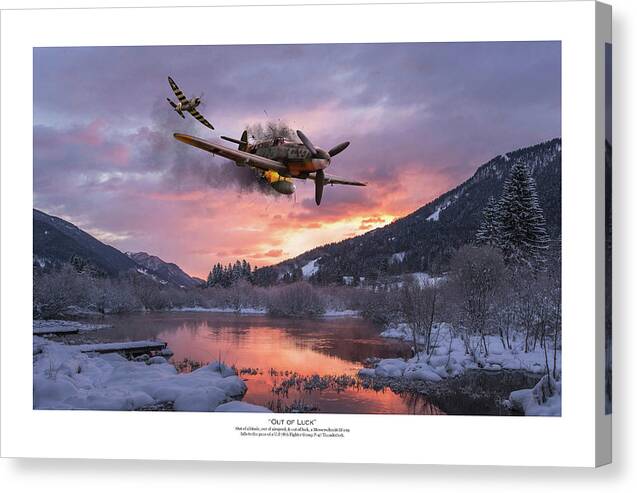 Wwii Canvas Print featuring the digital art Out of Luck - Titled by Mark Donoghue