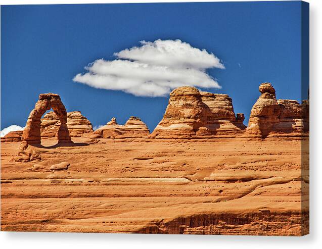 Sky Canvas Print featuring the photograph Delicate - Rock of Ages Series #12 - Utah, USA - 2011 2/10 by Robert Khoi