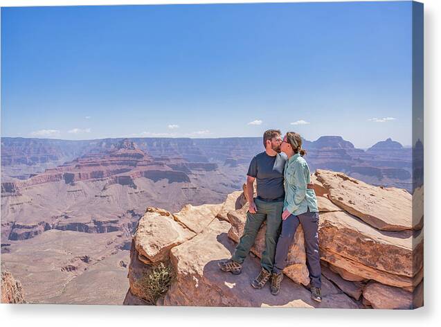 Portraits Canvas Print featuring the photograph Grand Canyon Kiss by Martin Gollery