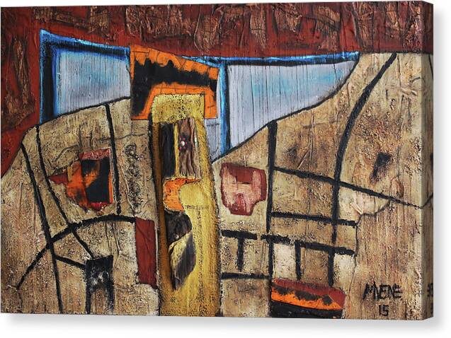 African Art Canvas Print featuring the painting High Tower by Michael Nene