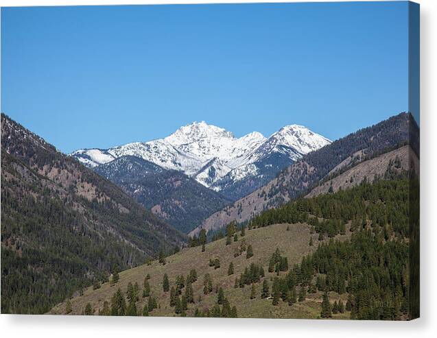 Gardner Canvas Print featuring the photograph Mt Gardner From Sun Mountain Lodge in Winthrop by Omashte by Omaste Witkowski