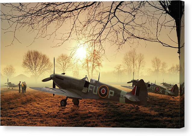 Royal Canvas Print featuring the digital art The Day Begins by Mark Donoghue