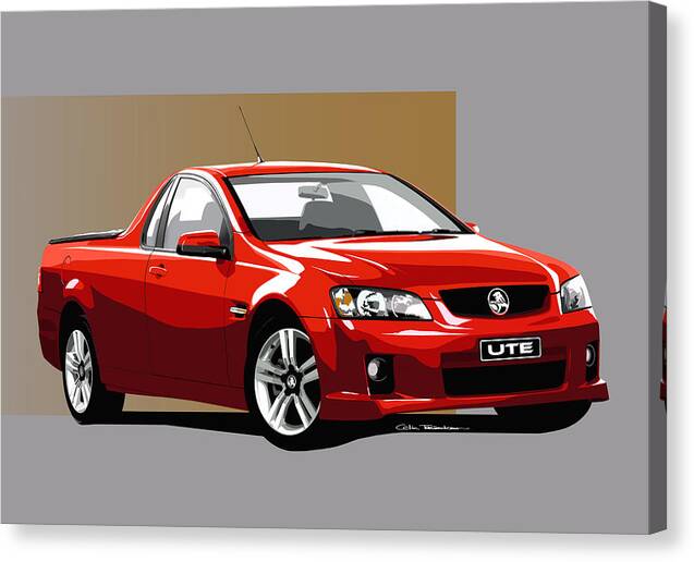 Holden Canvas Print featuring the digital art Holden Ute by Colin Tresadern