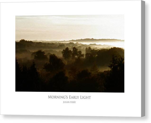 Beautiful Canvas Print featuring the digital art Morning's Early Light by Julian Perry