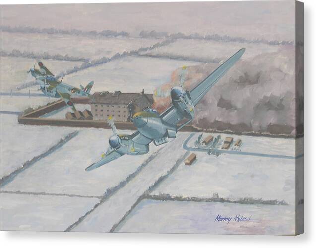 Aviationart Canvas Print featuring the painting Operation Jericho #1 by Murray McLeod