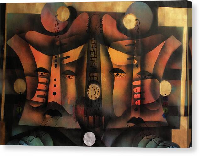 Moa Canvas Print featuring the painting Alter Ego by Solomon Sekhaelelo