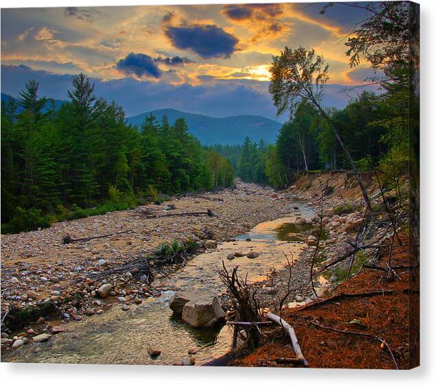 Rocky Branch Canvas Print featuring the photograph Rocky Branch Sunset by Rockybranch Dreams