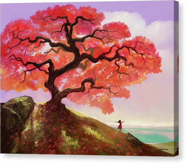 Tree Canvas Print featuring the digital art Hope by Steve Goad