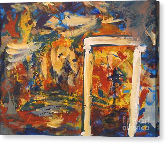 Time Canvas Print featuring the painting Gate To Paradise by Fereshteh Stoecklein