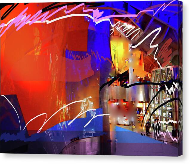 Stage Canvas Print featuring the digital art Concert Stage by Walter Fahmy