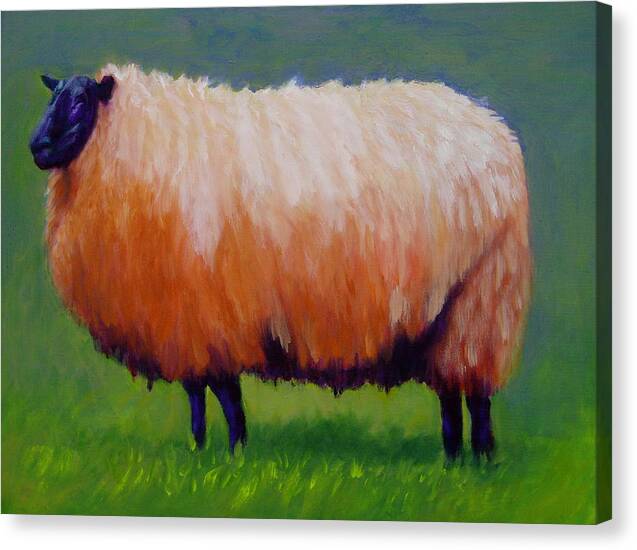 Sheep/ Farm Animals Canvas Print featuring the painting Ewe Are Beautiful by Marie Hamby