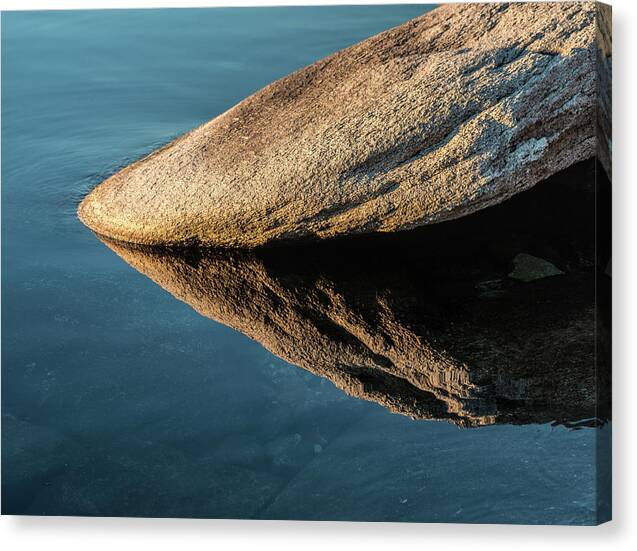Sunset Canvas Print featuring the photograph Rock reflection by Martin Gollery