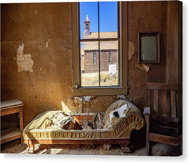 Bodie Canvas Print featuring the photograph Bodie Methodist Church by Martin Gollery