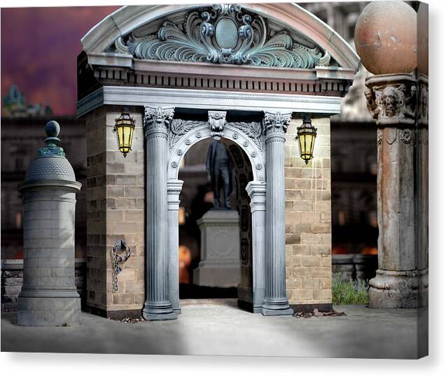 Arch Canvas Print featuring the photograph Entrance To The City by John Manno