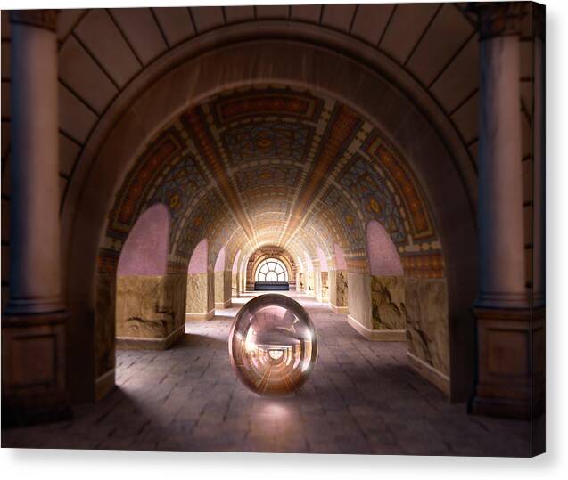 Sphere Canvas Print featuring the photograph Hall Of The Crystal Gazer by John Manno
