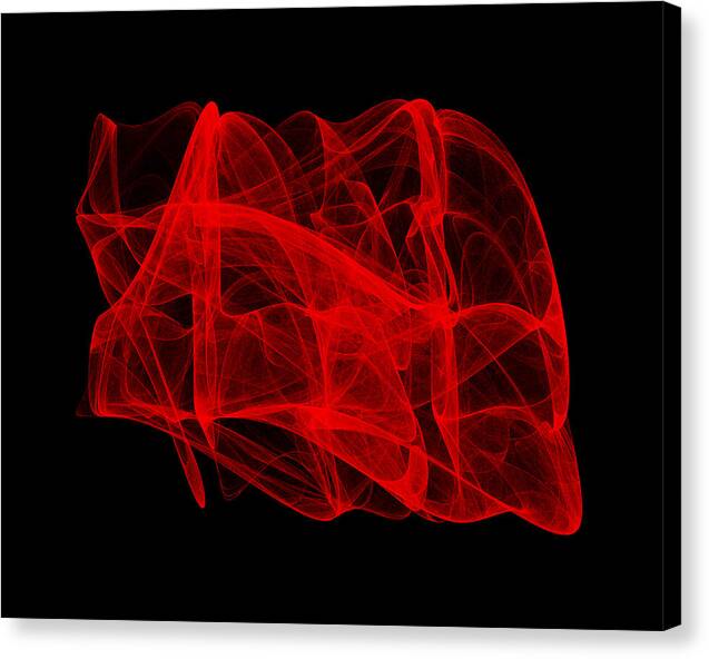 Strange Attractors Canvas Print featuring the digital art Unfolds Imperfect II by Robert Krawczyk
