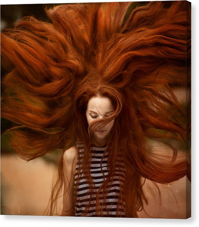 Redhead Canvas Print featuring the photograph sunny Katia by Anka Zhuravleva