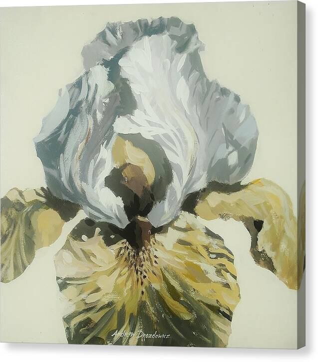 Iris Canvas Print featuring the painting Iris 3 by Andrew Drozdowicz