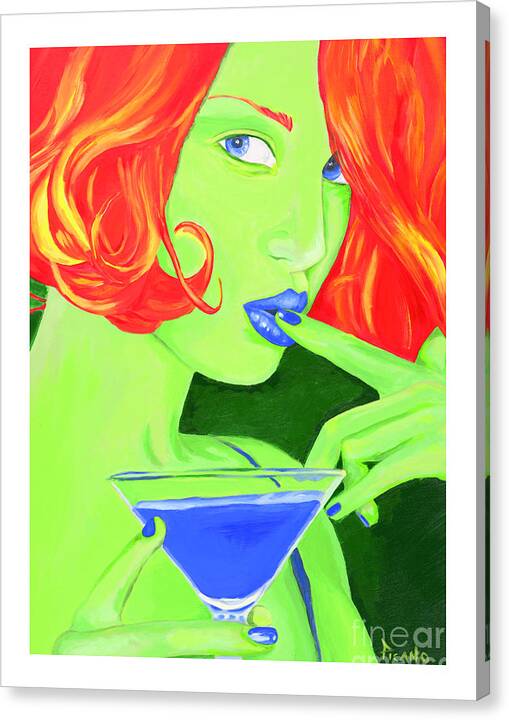 Cosmopolitan Canvas Print featuring the painting Cosmopolitan by Holly Picano