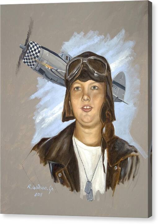 P-47 Canvas Print featuring the painting The Dreamer by Karen Wilson