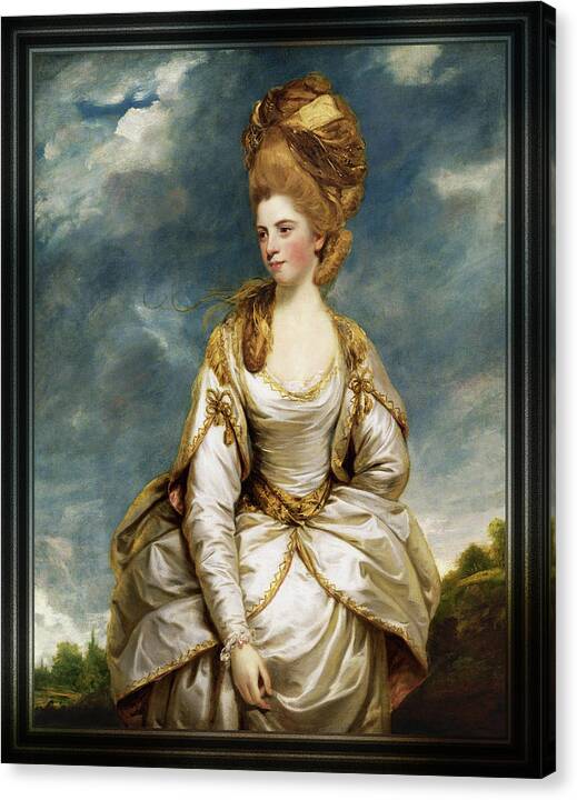 Sarah Campbell Canvas Print featuring the painting Sarah Campbell by Joshua Reynolds by Rolando Burbon