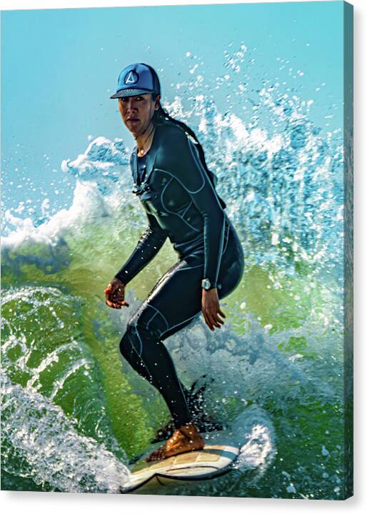 Beach Canvas Print featuring the photograph Playa Bruja Surfing Mazatlan Mexico by Tommy Farnsworth