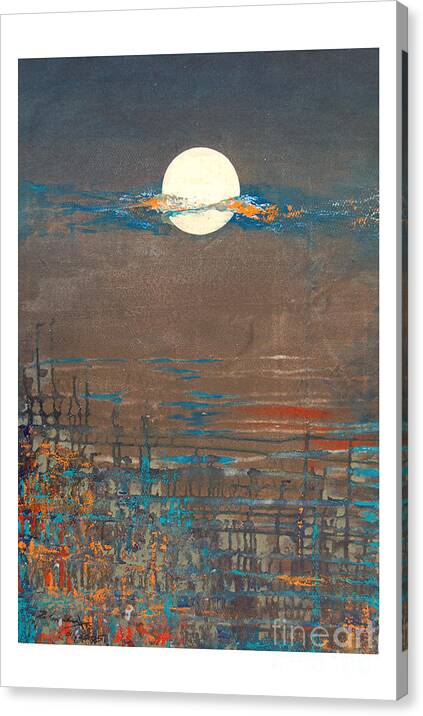 Abstract Canvas Print featuring the painting Untitled #7 by Padmakar Kappagantula