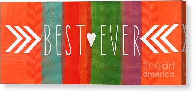 Arrow Canvas Print featuring the painting Best Ever by Linda Woods