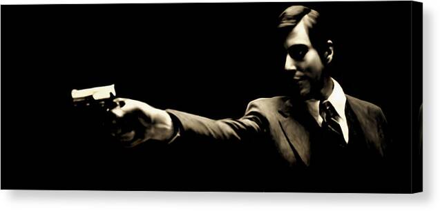 Mafia Canvas Print featuring the painting Corleone by Laurence Adamson